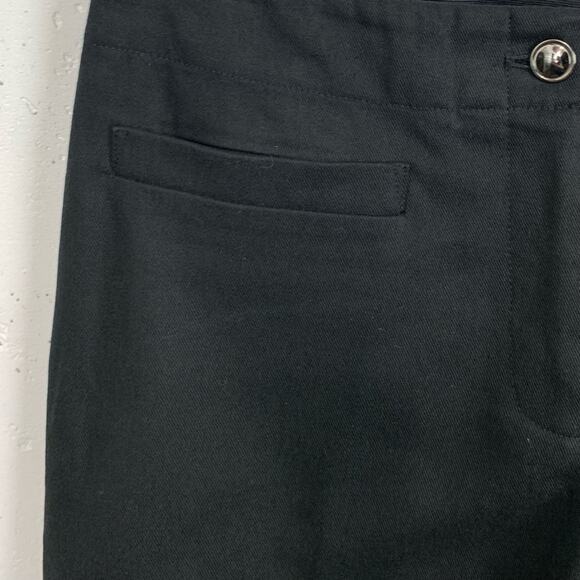 Etcetera Womens Puka Shell Rivet Cuff Cropped Pants Cotton Stretch Black Size 2 - Picture 8 of 10